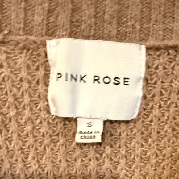 Pink Rose Brown and Gray Striped Sweater - Picture 2 of 9
